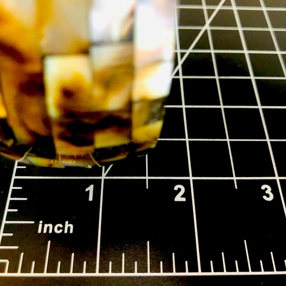 Vintage Mother of Pearl Inlay Wide Bracelet - Picture 7 of 9